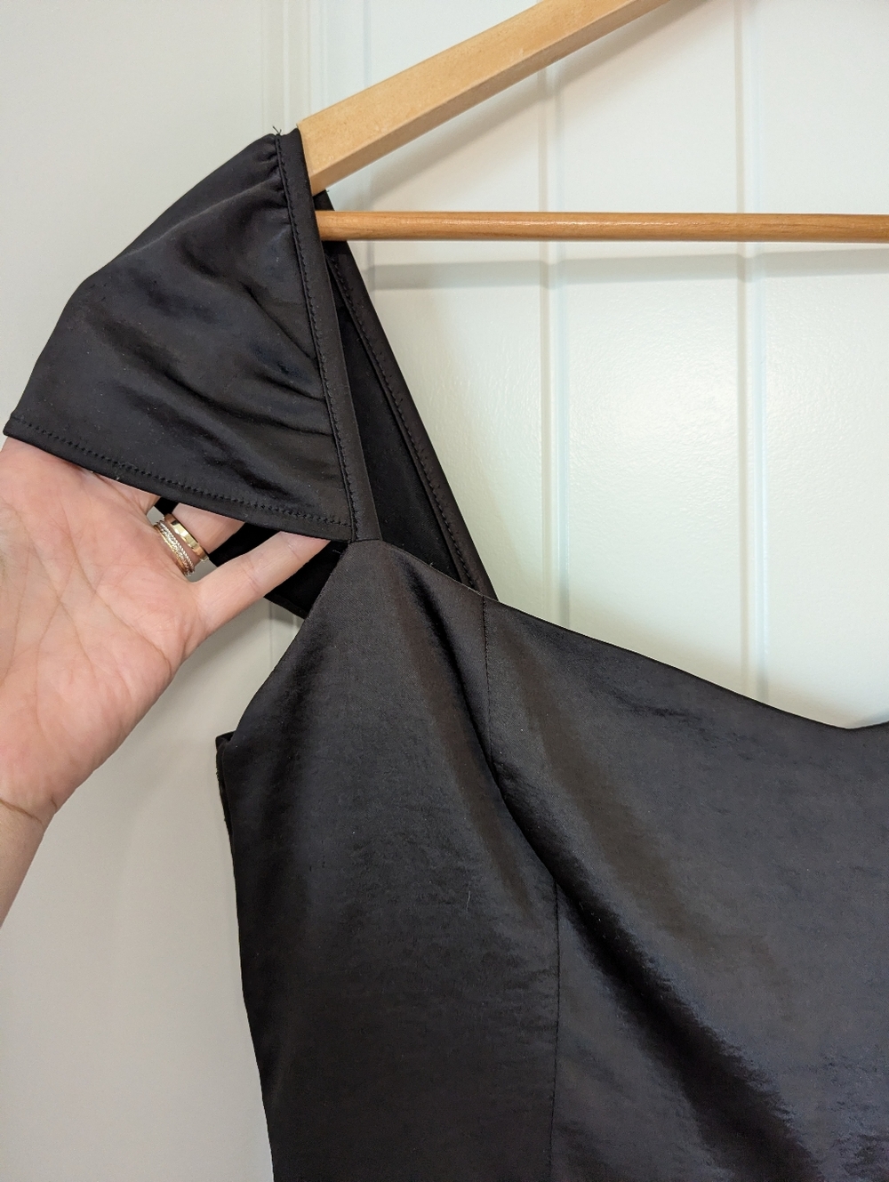 Park & Fifth Black Satin Long Evening Dress Size XL - Picture 8 of 8